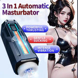 Automatic Telescopic Male Masturbator Cup Sucking Vibrating Masturbation Machine Vagina Pusssy Blowjob Sex Toys for Men Goods 18