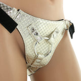 Her Royal Harness Crotchless Regal Queen en oro