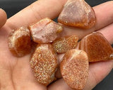 7 pcs AAA grade natural sunstone  - every piece full of fire - best hand selected lot - tumble - pocket stone - freeform - 57 grams lot