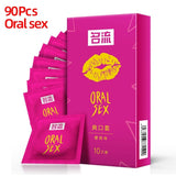 90Pcs/Lot Cherry Flavor Condoms Nautural Latex Slim Rubber Penis Condoms for Men Couple Sex Male Condoms