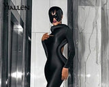 Autumn New Fashion Backless Matching Unique Dress Clother For Women Elegent Slim Long Sleeves Dresses Tight Streetwear