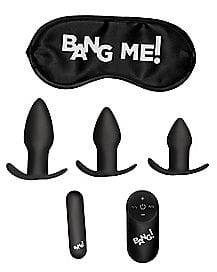 Black Kit Sex - Blindfold, Vibrator and Butt Plug Sex Toy Kit | Pornhint