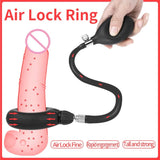 Cock Rings Chastity Ring Inflatable Penis Sleeve For Penis Enlargement Penis Exerciser Male Extender Penis Pump Sex Toys For Men