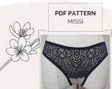 Crotchless panties Missi PDF lingerie sewing Pattern