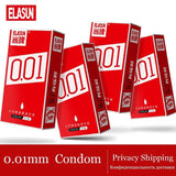 Elasun Condoms 0.01mm Invisible Ultra Thin Lubricated Polyurethane Condom For Men Non-latex Large Size 55mm Sex Penis Sleeve New