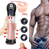 Bomba de pênis elétrica extensor de pênis automático bomba de vácuo ampliador de pênis ereção masturbador masculino brinquedos sexuais para homens