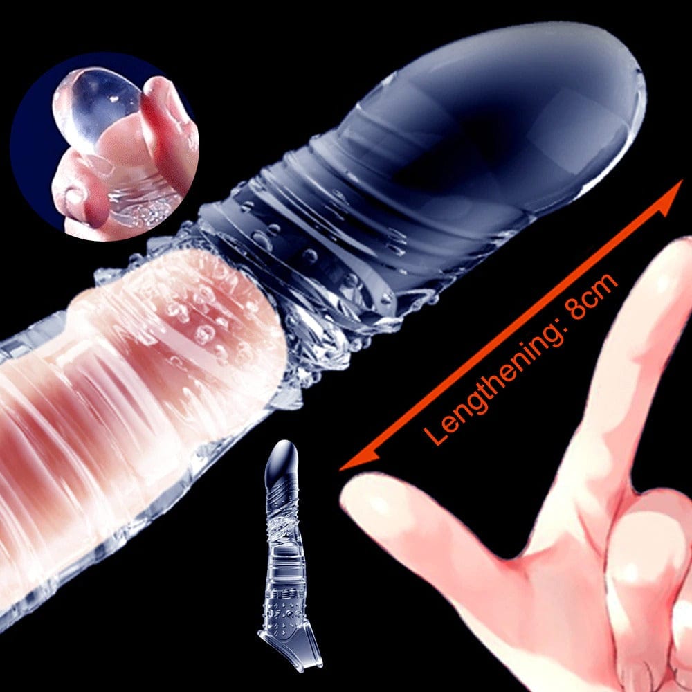 Extend condom Reusable Penis Delay Impotence Erectionscontraceptive G point soft silicone dildo sleeve Sex toys for Men Pornhint