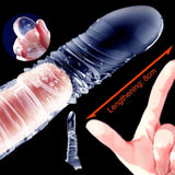 Extend condom Reusable Penis Delay Impotence Erectionscontraceptive G point soft silicone dildo sleeve Sex toys for Men