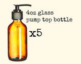 Glass Pump Bottle, 4oz Glass Bottle, Glass Pump Dispenser, Glass Bottle with Pump, Lotion Bottle, Massage Oil Bottle, Pump Dispenser Bottle