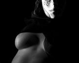 MATURE classy artistic nude Venetian Mask black and white photography fine ART PRINT - Venetian Mask - 1