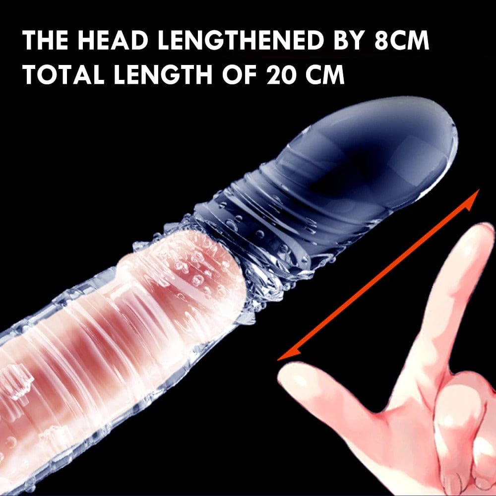 Penis Sleeve Extender Delay Ejaculation Reusable Condom Soft Flexible Penis Enlarger Cover Adults Sex Toys for Men Dick Enlarger Pornhint