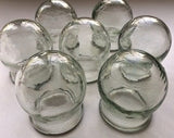 Set of 7 vintage soviet massage cups for Chinese massage, Therapy, medical equipment, Glass jar, USSR, can glass, thick glass, medical jar