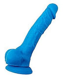 Pornhint Suction Cup Dildo with Balls Blue - 8 Inch