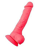 Suction Cup Dildo with Balls Pink - 8 Inch
