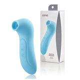 Surprise Suction Rechargeable Waterproof Vibrator 4.5 Inch Blue - Oona