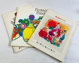 Vintage 1970s recipe booklets with fantastic retro illustrations & cooking decor printed by the City Public Service