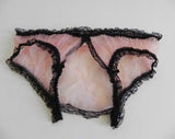 Vintage 60s Crotchless Panties, Dead Stock Sexy Vintage Sheer Pink Knickers, Fredericks of Hollyhood