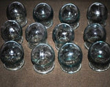 Frascos de vidro soviético vintage para massagem médica de corpo inteiro, lote de 12 unidades