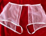 Vintage style sheer   nylon Crotchless  panties