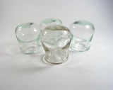 Vintage suction cups 1950s, Set of 4 medical glass cups, Medical tools, Glass jars vacuum massage, Suction cup therapy