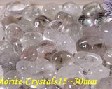 Wholesale natural clear Chorite-Crystals-jewelry making-healing-oval sphere-necklace-undrilled beads-Multi-inclusions Crystal