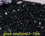 Wholesale natural green sandstone-glossy stone-crystal chips-gravels-jewelry making-necklace-polished-undrilled beads