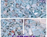 Pornhint Wholesale rare Larimar-natural sea blue crystal gravels-jewelry making-healing-undrilled beads-DIY crafts-necklace-polished-massage