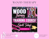 WOOD Therapy Flyer, Wood Massage Template, Body Contouring, Training Course Flyer, Massage, Maderotherpy, Edit in Canva