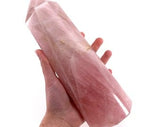 Pornhint XL Rose Quartz Point, polished rose quartz, rose quartz wand, rose quartz tower