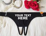 Pornhint Your Text On Thong, Crotchless Panty, Naughty Panties