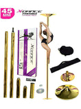 X-Dance 9 FT Professional Stripper Pole Dance Pole Spinning Static Adjustable 45mm Dance Pole, Portable Fitness Exercise Exotic Strip and Spin Dance Pole Kit for Exercise Club Party and Home + Bag
