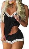 MELDVDIB Pajama Sets for Women Soft Comfy Shorts Cotton Sleepwear Sexy Lace Trim Cami Lingerie Nightwear for The Bedroom