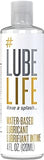 Lube Life Water-Based Personal Lubricant, Lube for Men, Women & Couples, Non-Staining, 4 Fl Oz (120 mL)