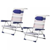 _New Set Of 2 Urban Style Beach Chair Folding Chair With Towel Bar