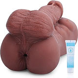 Male Masturbators Anal Sex Doll, Realistic Male Pocket Pussy Torso with Lifelike Dildo Testis Vein, Soft & Safe Material Sex Toy for Men, Anal Sex Toy for Gay
