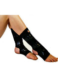 Jiaiun Black Pole Dancing Ankle Protectors with Tack Strips for Gripping The Pole (Large)