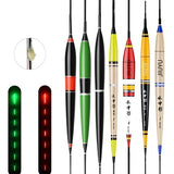 Smart Fishing Float Bite Alarm Fish Bait LED Light Color Change Automatic Night Electronic Changing Buoy Glow In The Dark CR425