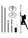 Yaheetech 45mm 7.4-9' Height Adjustment Portable Dance Pole, Silver