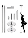Yescom Stripper Pole 9.25 FT Dancing Pole 45mm Dance Pole Kit Static Spinning for Party Club Fitness Silver, Max Load 1102 Lbs