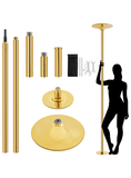 Yaheetech 45mm Height Adjustable Spinning Static Dancing Pole, Gold