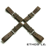 X Harness - Crazy Horse Leather.  Quality Gear Crafted in a Solar Powered Off-Grid Workshop.