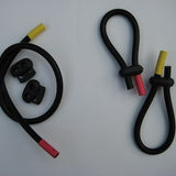 2 Conductive rubber loop electrodes Tens Estim - for 2mm or 4mm, (6.5mm Tube)