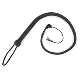 Spanking Fetish Single Tail Leather Whip for Slave Whipping - BDSM Braided Whip with Balanced Handle