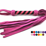 Pink (Fuchsia) Classic Suede Flogger - Choice of Handle Pattern and Color!