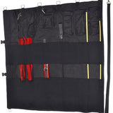 BDSM equipment tool kit bag. Kink storage for floggers, canes, crops, paddles, collar, rope, cuffs, nipple clamps. Transport fetish gear Dom