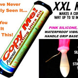 XXL Casting Molding Penis Copy Kit, PINK, Handle Grip Base, Vibrating Action, Waterproof (Makes a Great Gift!)