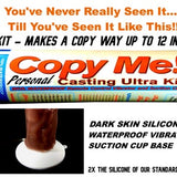XXL Casting Molding Penis Copy Kit, DARK SKIN Tone, Suction Cup Base, Vibrating Action, Waterproof (Makes a Great Gift!)