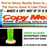 XXL Penis Casting Mold Copy Kit, GREEN, Suction Cup Base, Vibrating Action, Waterproof (Makes a Great Gift!)
