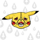 Pikachu with PokŽ Ball Gag in Mouth - Cute Style Pika Kink Rule 34 BDSM SVG Vector & Print Pack for Cricut or Instagram Repost