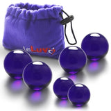 LeLuv Glass Ben-Wa Balls Classic Kegel Exercisers Small, Medium & Large Pairs with Premium Padded Pouch